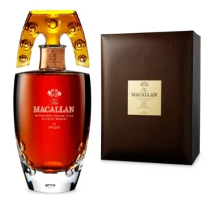 10 Minuman Alkohol Termahal di Dunia – Ada yang Seharga Rp50 M! 5 Botol whiskey Macallan 64 tahun di Lalique Cire Perdue, kolaborasi desain kaca mewah Lalique