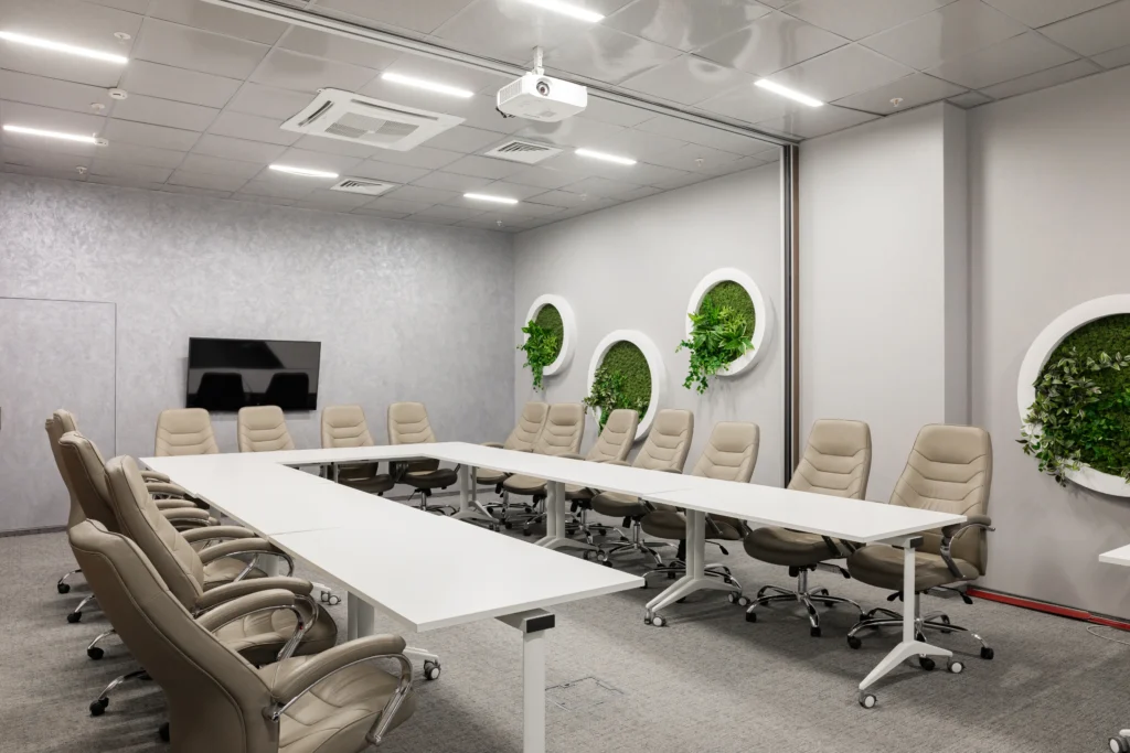 5 Layout Ruang Rapat Buat Meeting lebih Efektif 2 Layout ruang rapat u-shape.