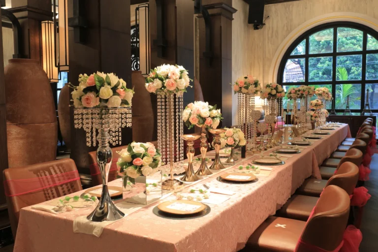 romantic setup wedding dining